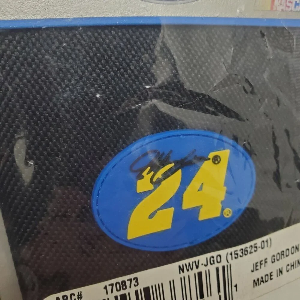 Jeff Gordon NASCAR Wallet In‎ A Tin Nylon #24 Black Woven Nylon Racing NEW